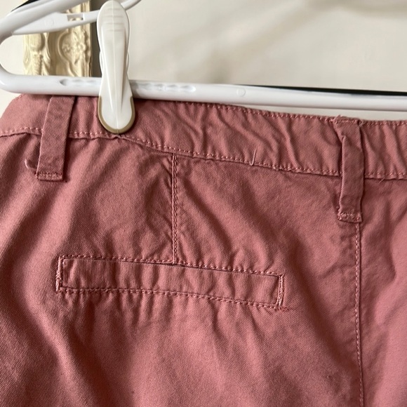 KENSIE | Cotton Rust Pink High Waisted Shorts Zipper Fly - Picture 7 of 9